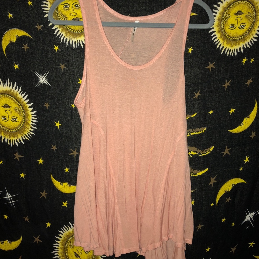 Sheer light pink tank